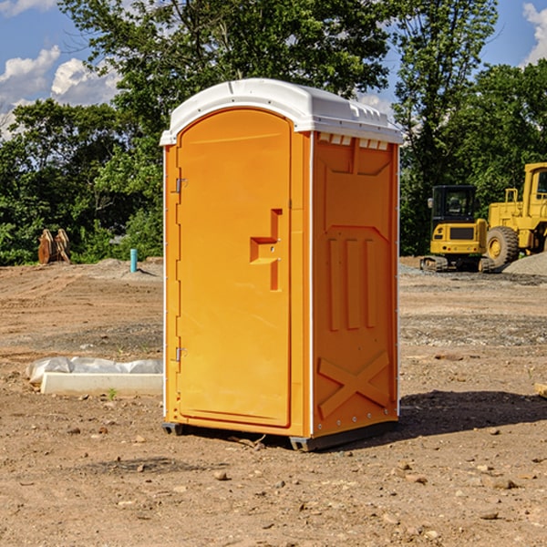 how often are the portable toilets cleaned and serviced during a rental period in Glenville West Virginia